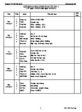 Giáo án Lớp 2 - Tuần 2 - Năm học 2014-2015
